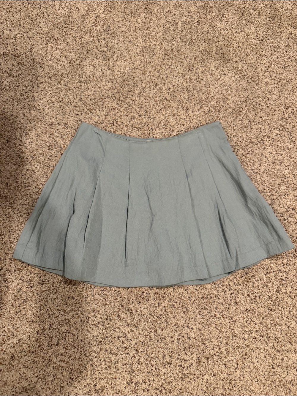 A New Day Light Blue/green Pleated A-Line Mini Skort